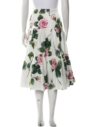 Dolce & Gabbana Floral Print Midi Length Skirt