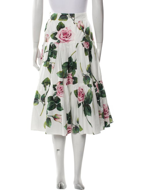 Dolce & Gabbana Floral Print Midi Length Skirt