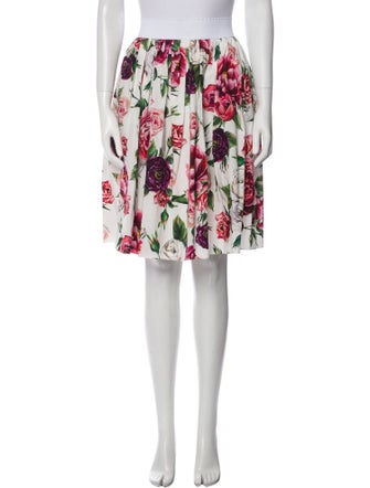 Dolce & Gabbana Floral Print Knee-Length Skirt