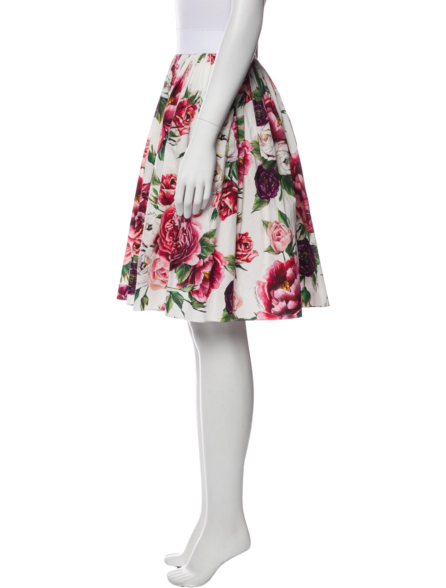 Dolce & Gabbana Floral Print Knee-Length Skirt
