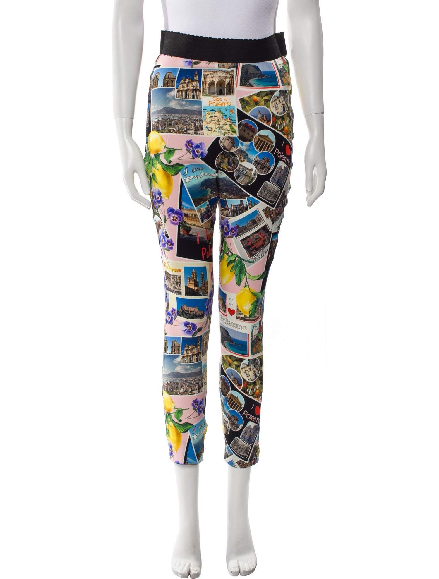 Dolce & Gabbana Printed Skinny Leg Pants