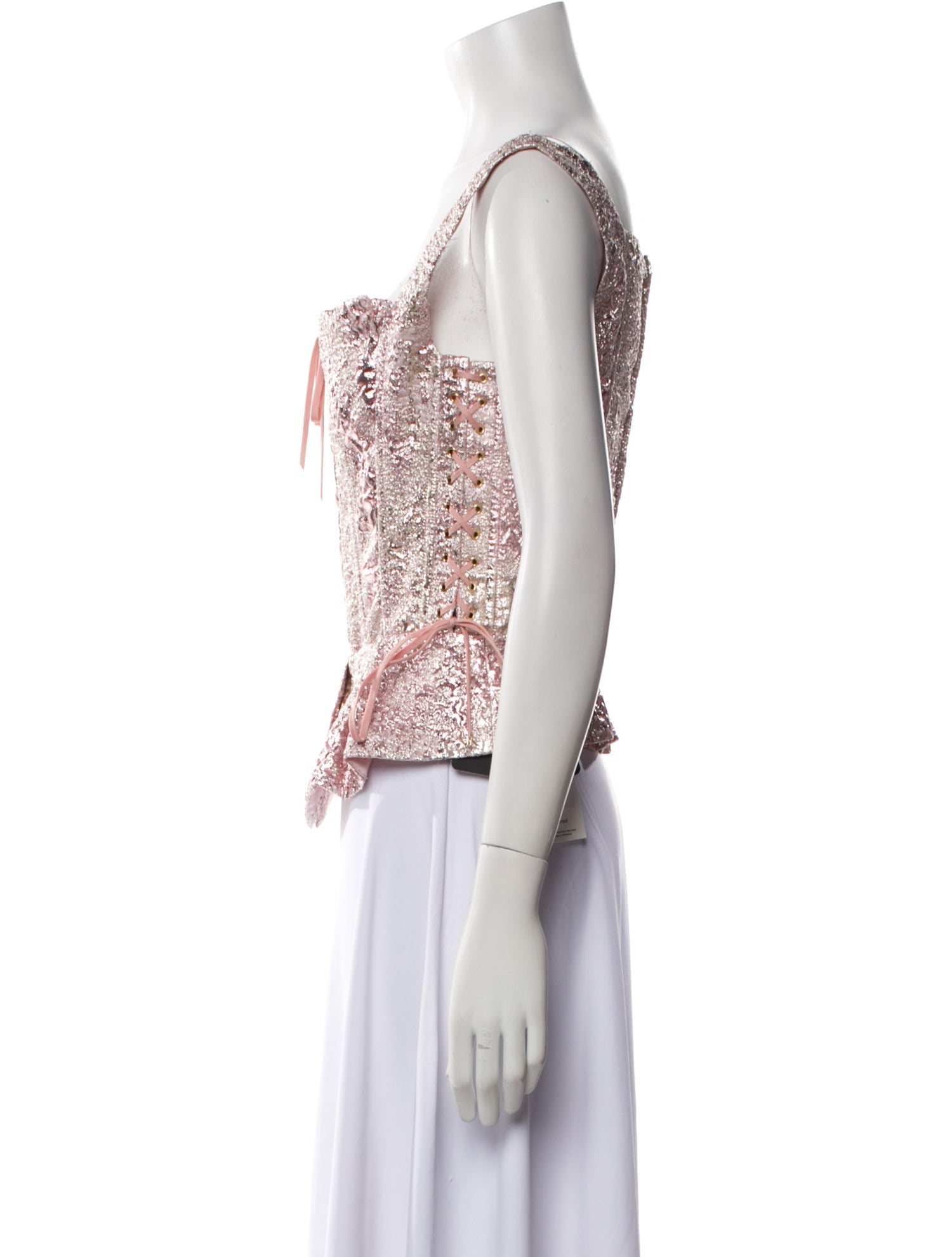 Dolce & Gabbana Printed Square Neckline Crop Top