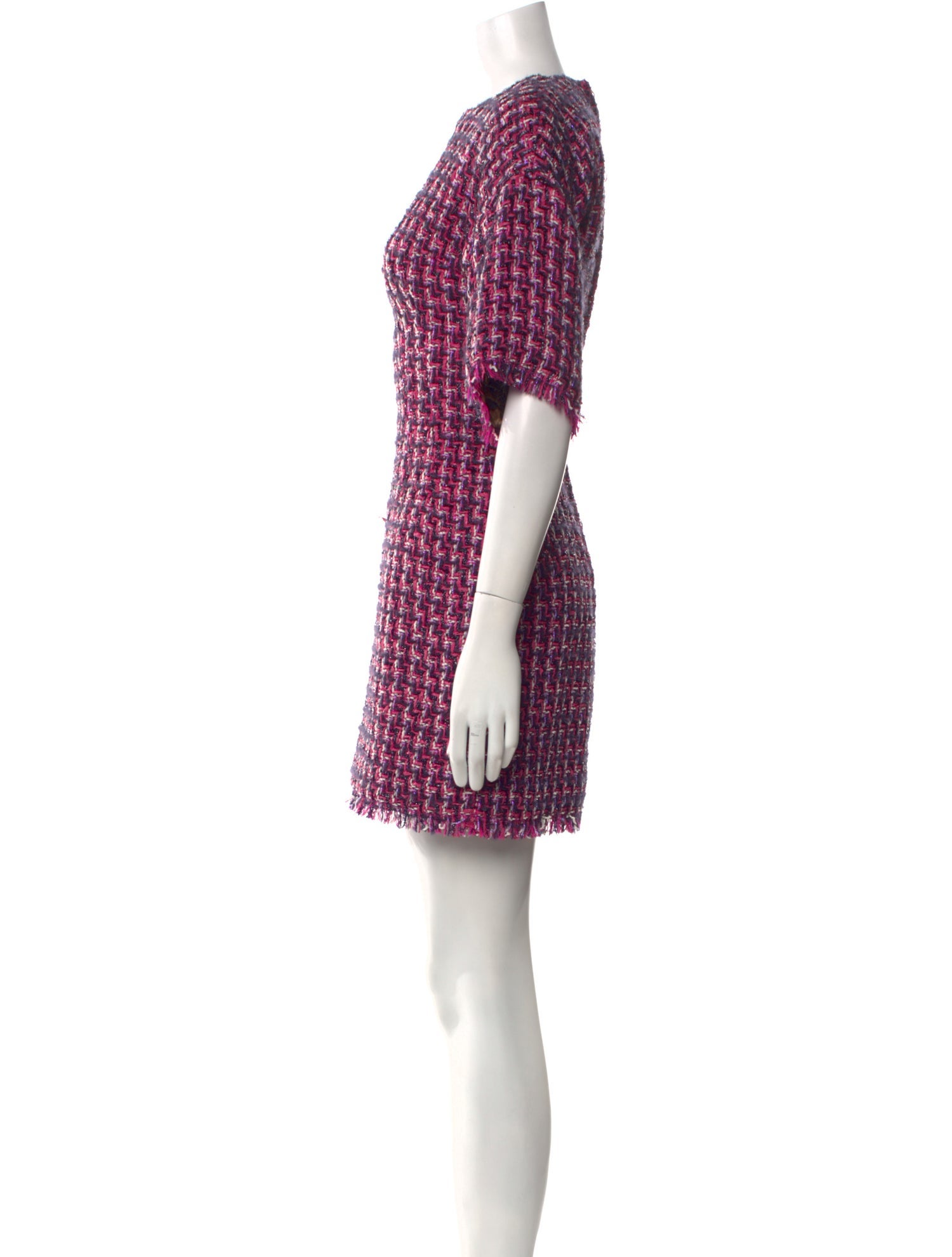 Dolce & Gabbana Tweed Pattern Mini Dress w/ Tags