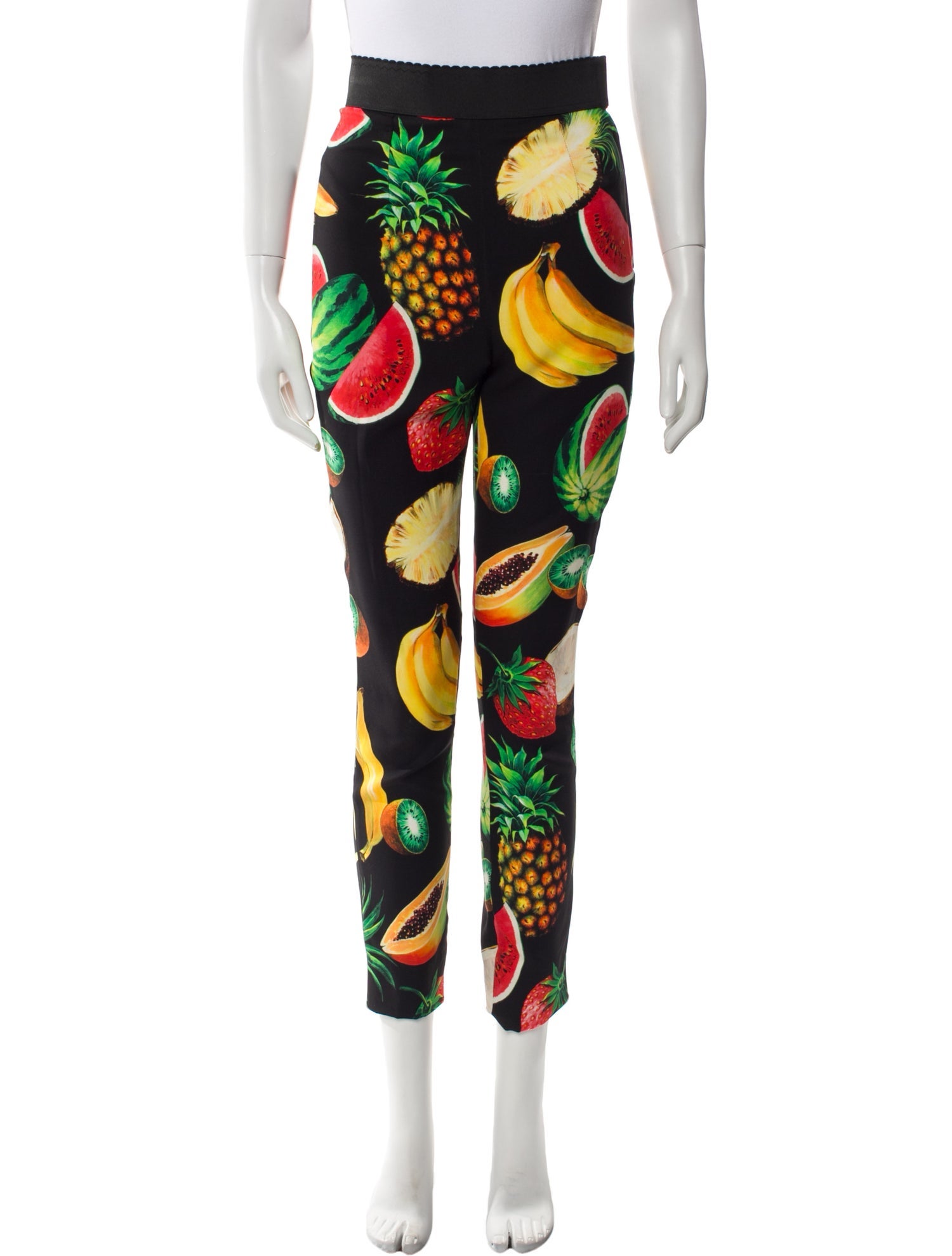 Dolce & Gabbana Printed Skinny Leg Pants