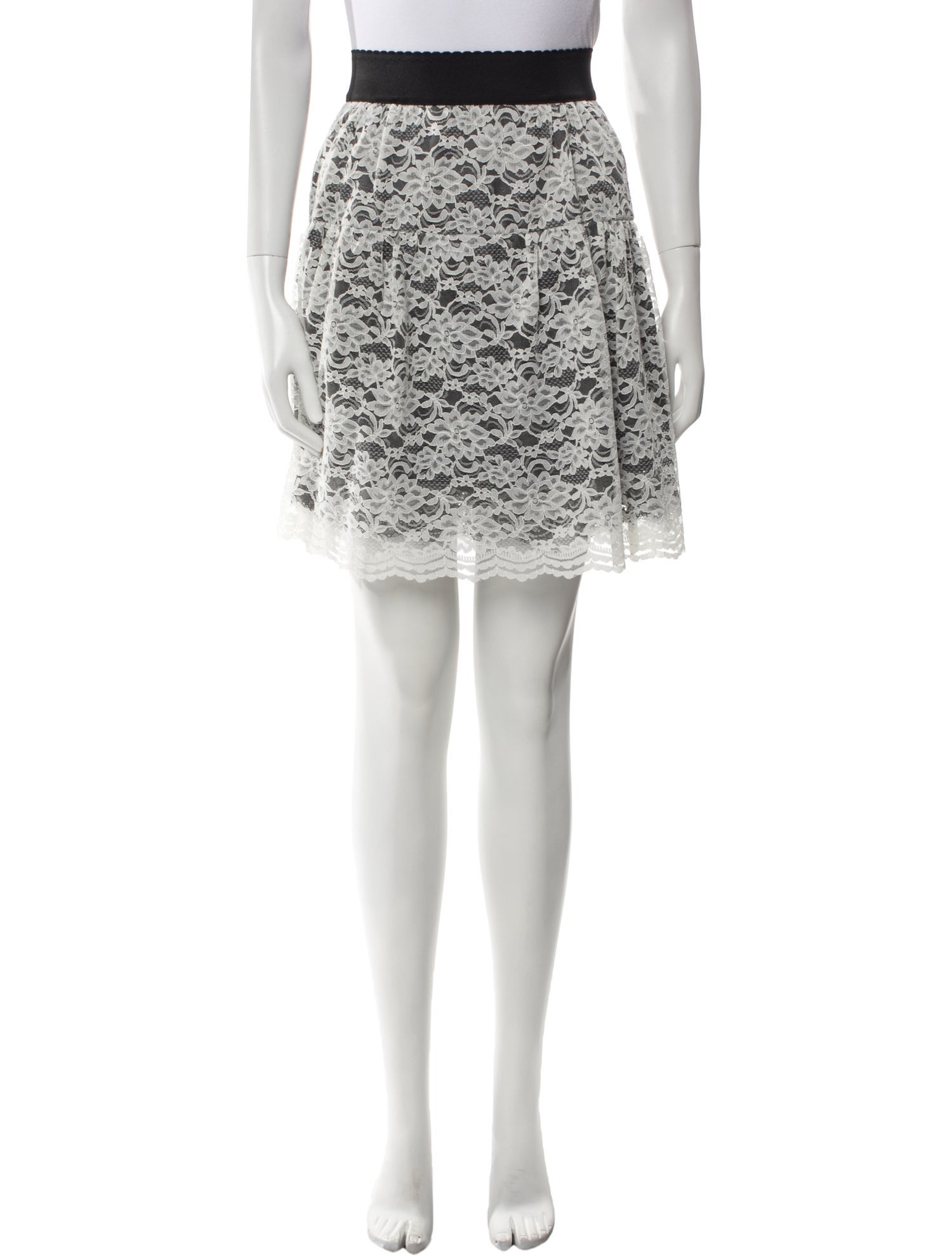 Dolce & Gabbana Lace Pattern Mini Skirt
