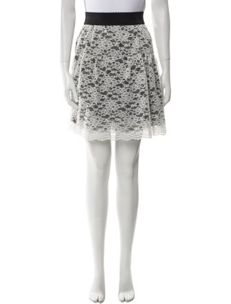 Dolce & Gabbana Lace Pattern Mini Skirt