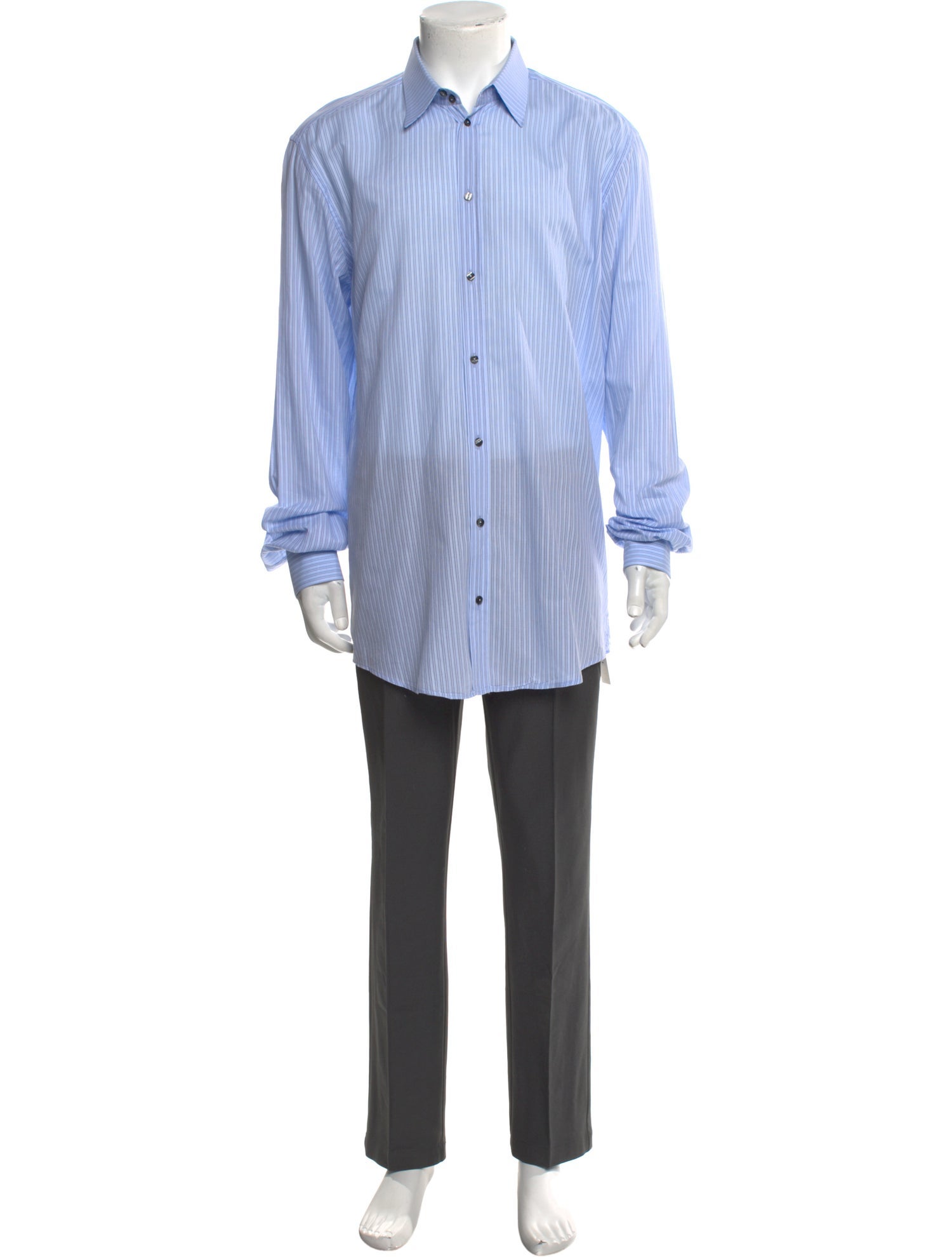 Dolce & Gabbana Striped Long Sleeve Dress Shirt