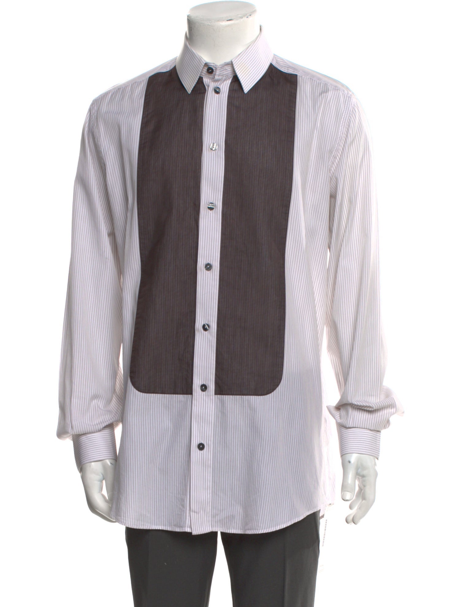 Dolce & Gabbana Striped Long Sleeve Dress Shirt