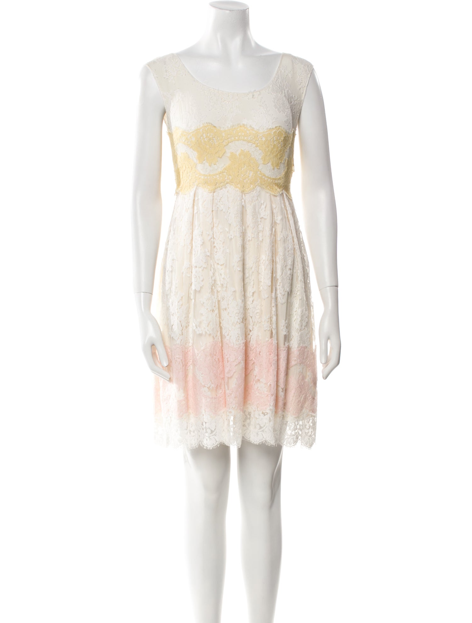 Dolce & Gabbana Lace Pattern Mini Dress