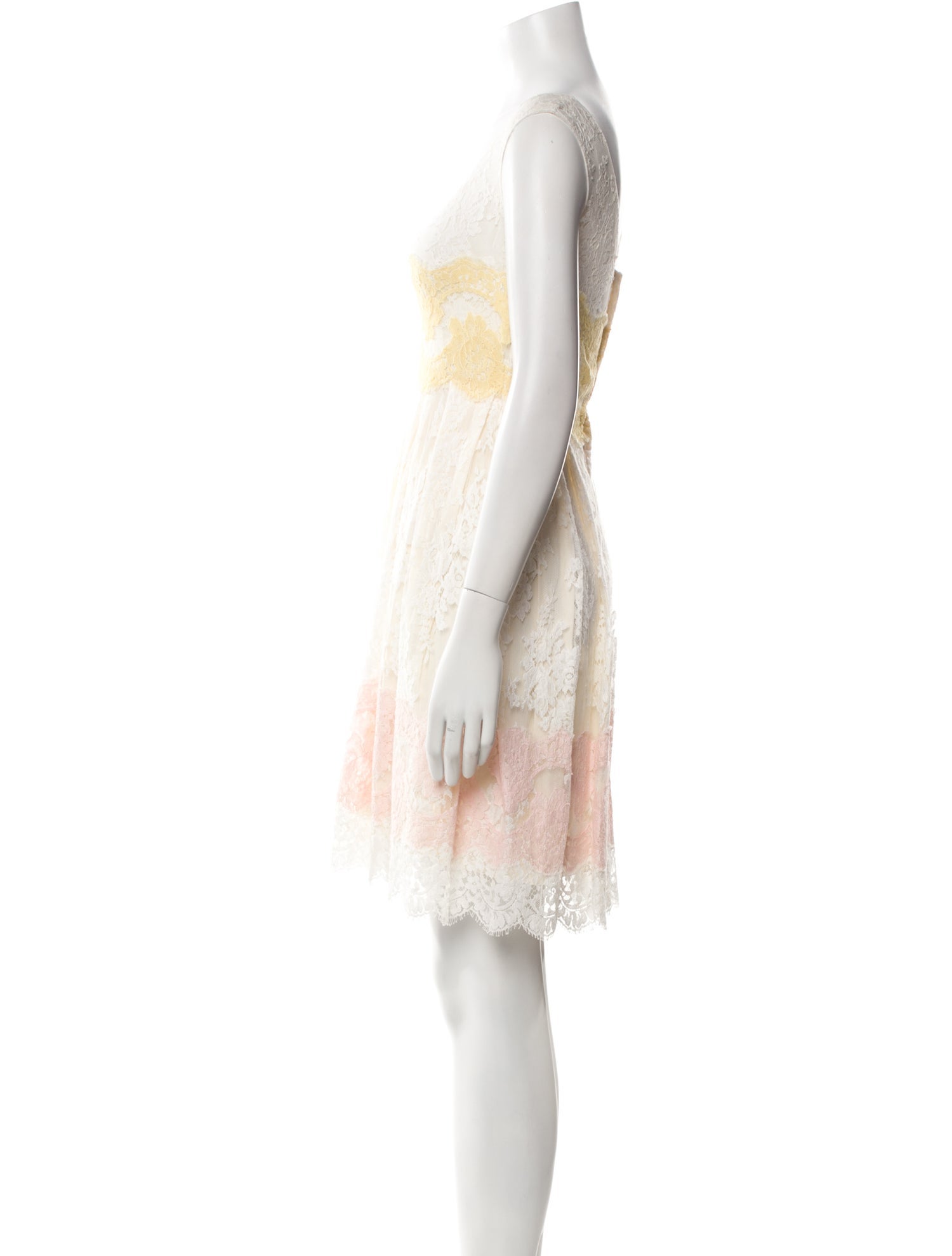 Dolce & Gabbana Lace Pattern Mini Dress