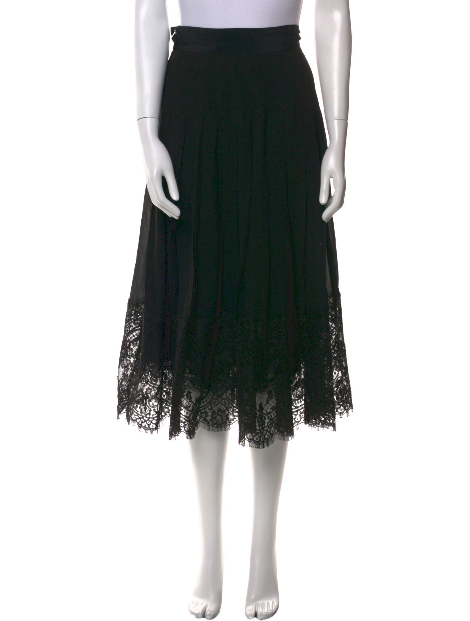 Dolce & Gabbana Pleated Accents Midi Length Skirt