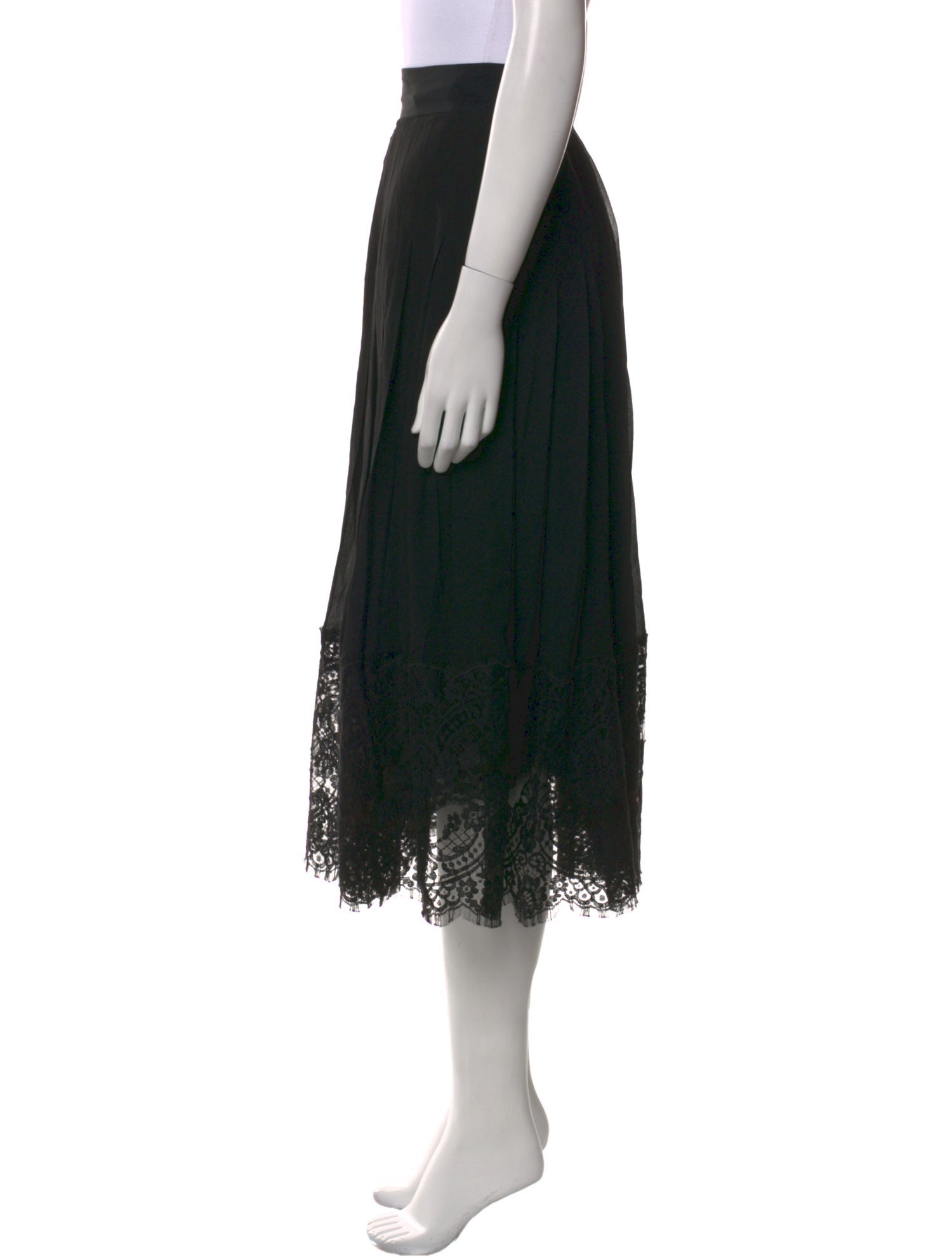 Dolce & Gabbana Pleated Accents Midi Length Skirt