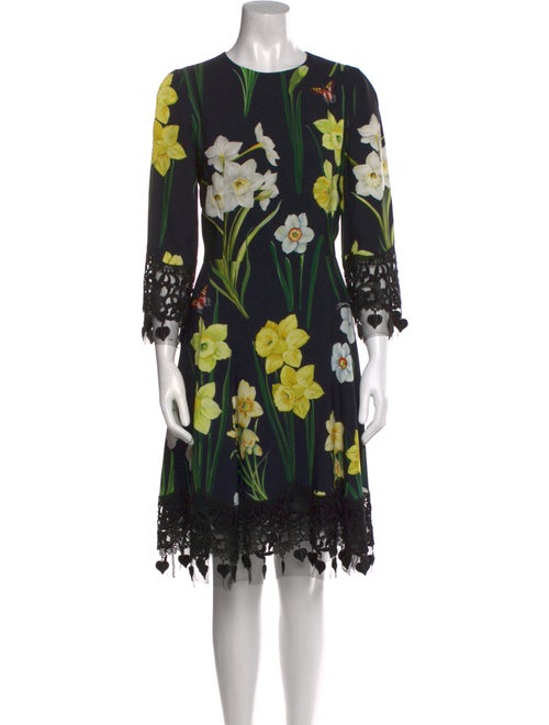 Dolce & Gabbana Floral Print Knee-Length Dress