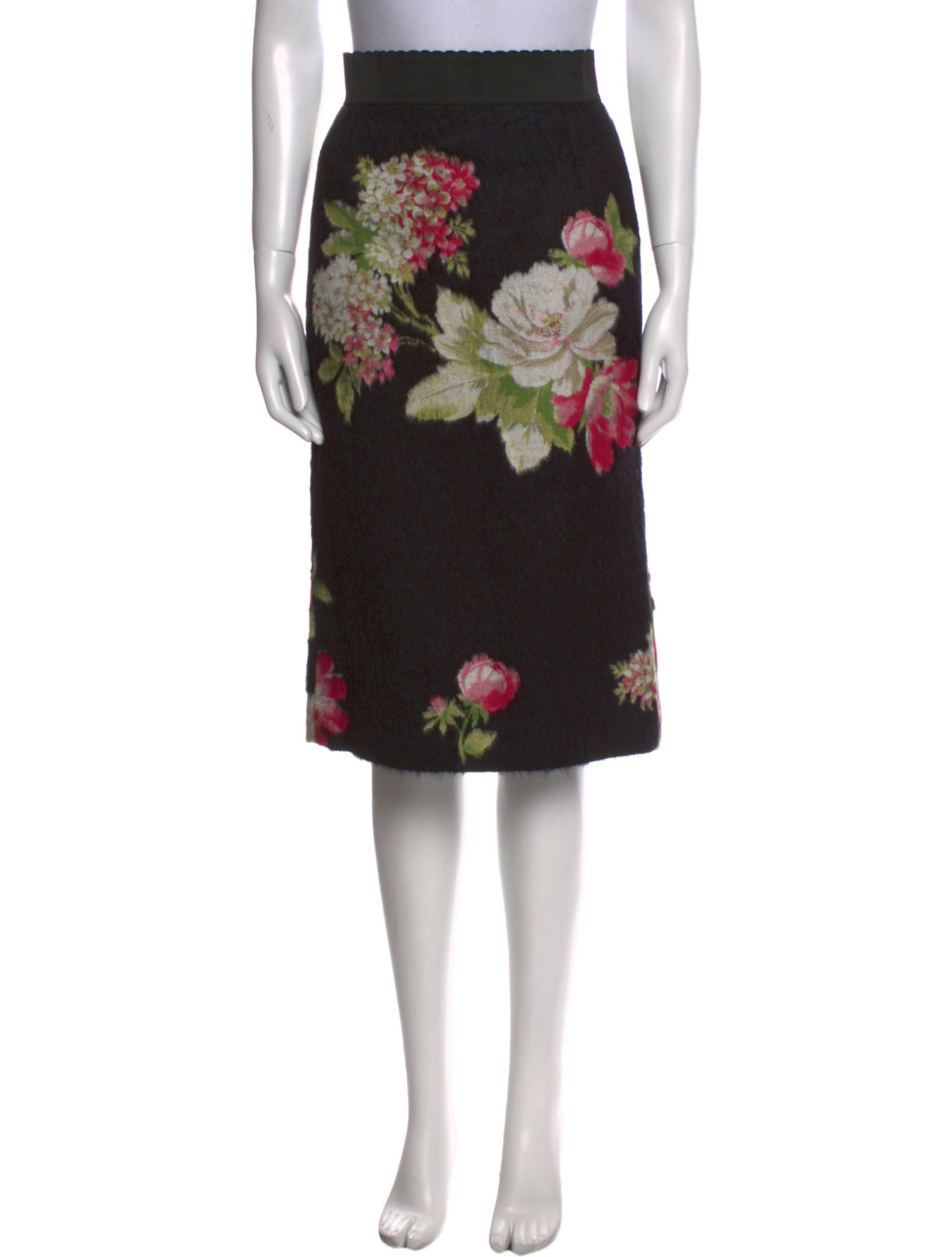 Dolce & Gabbana Silk Knee-Length Skirt