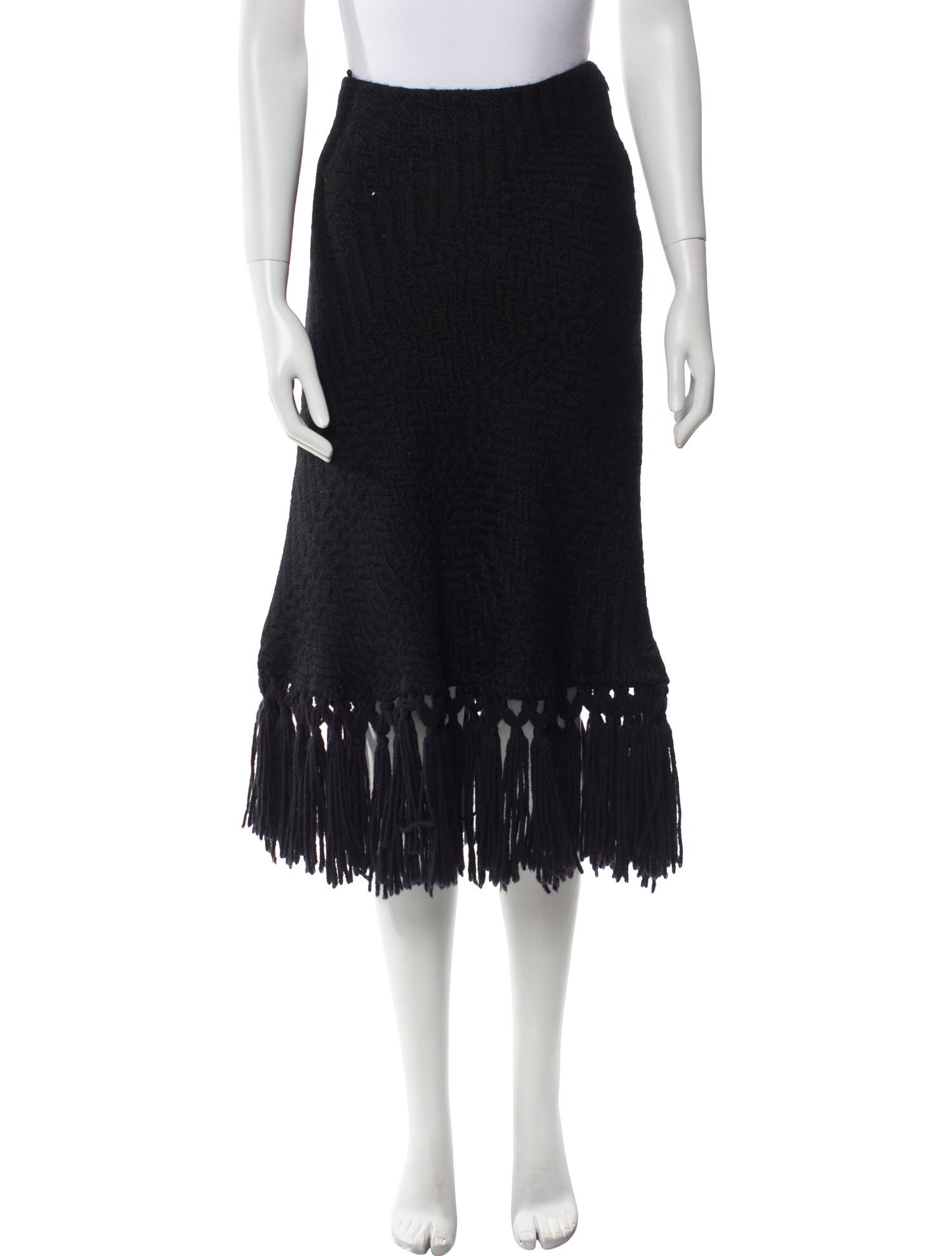 Dolce & Gabbana Virgin Wool Midi Length Skirt