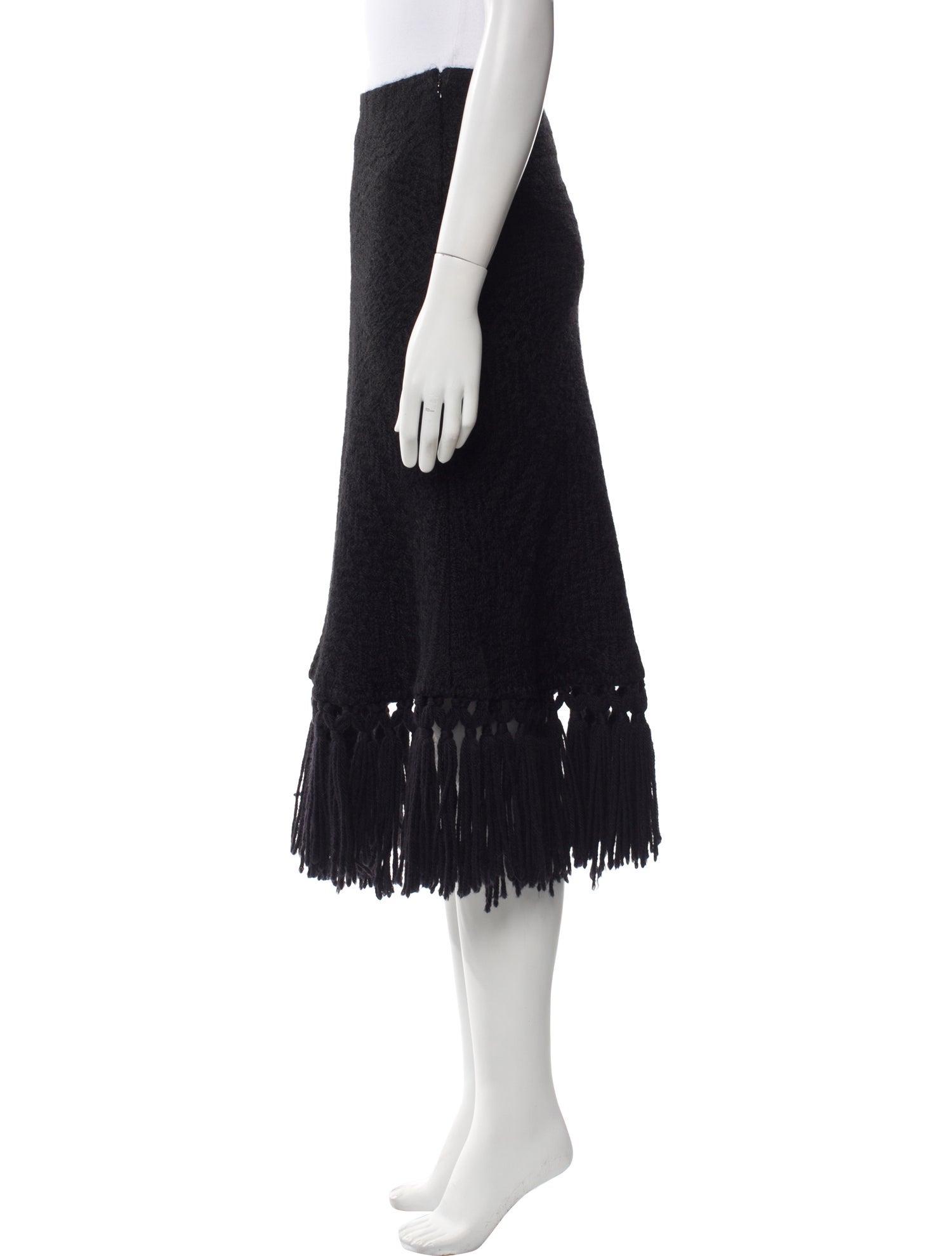 Dolce & Gabbana Virgin Wool Midi Length Skirt