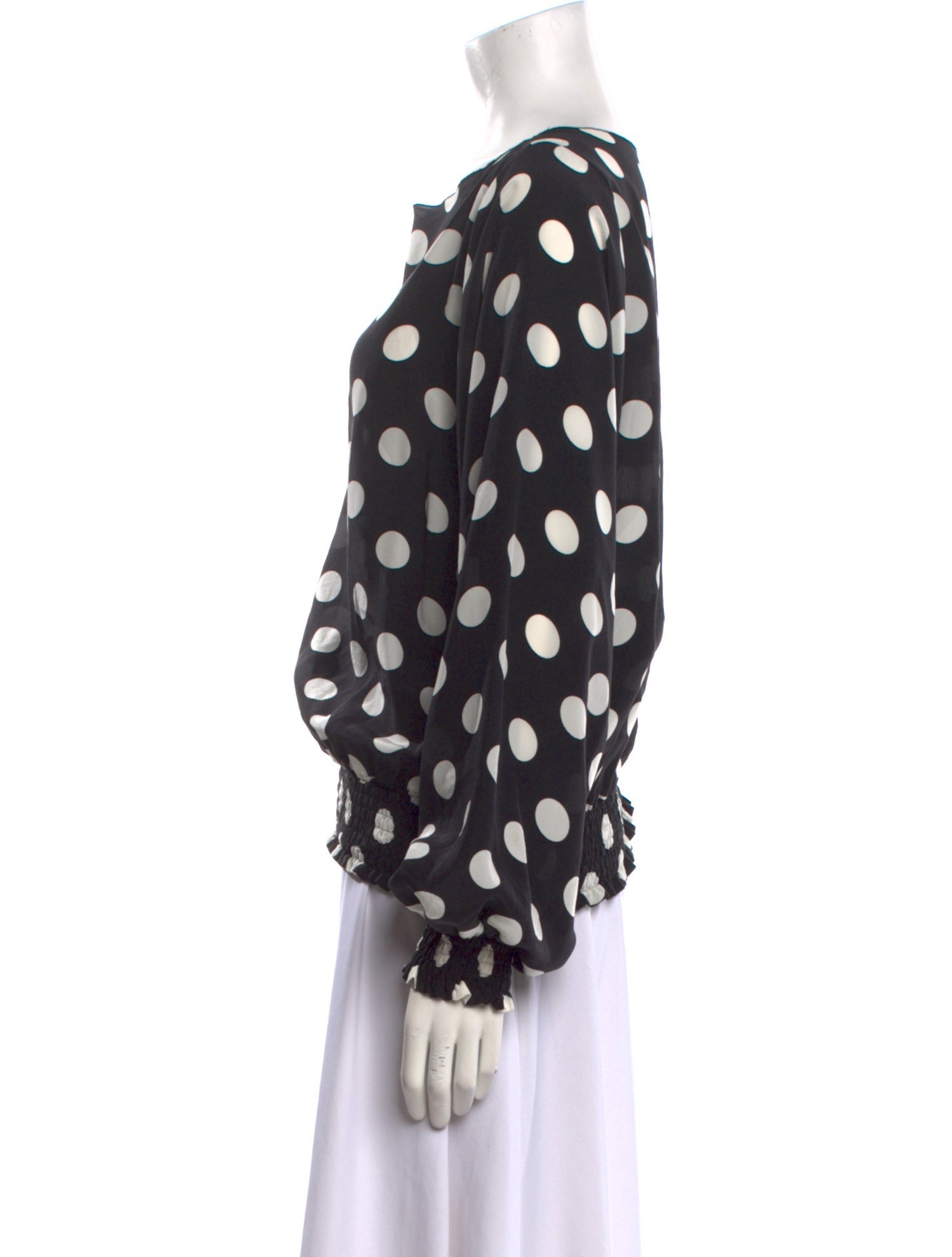 Dolce & Gabbana Polka Dot Print Bateau Neckline Sweatshirt