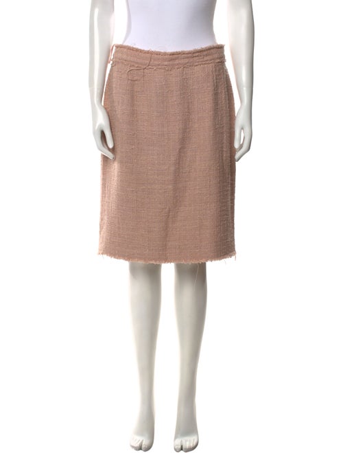 Dolce & Gabbana Raw-Edge Trim Knee-Length Skirt