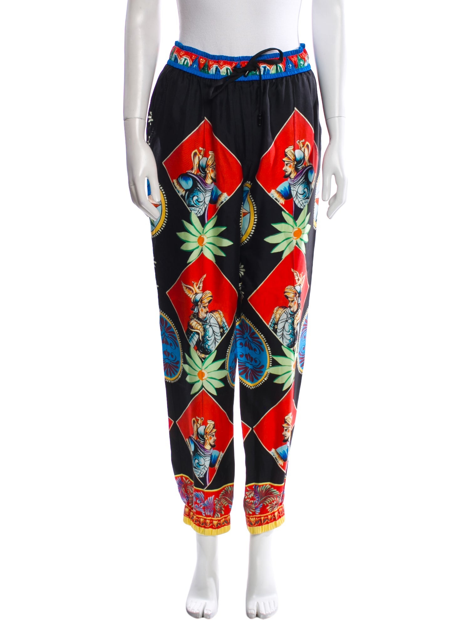 Dolce & Gabbana Silk Skinny Leg Pants