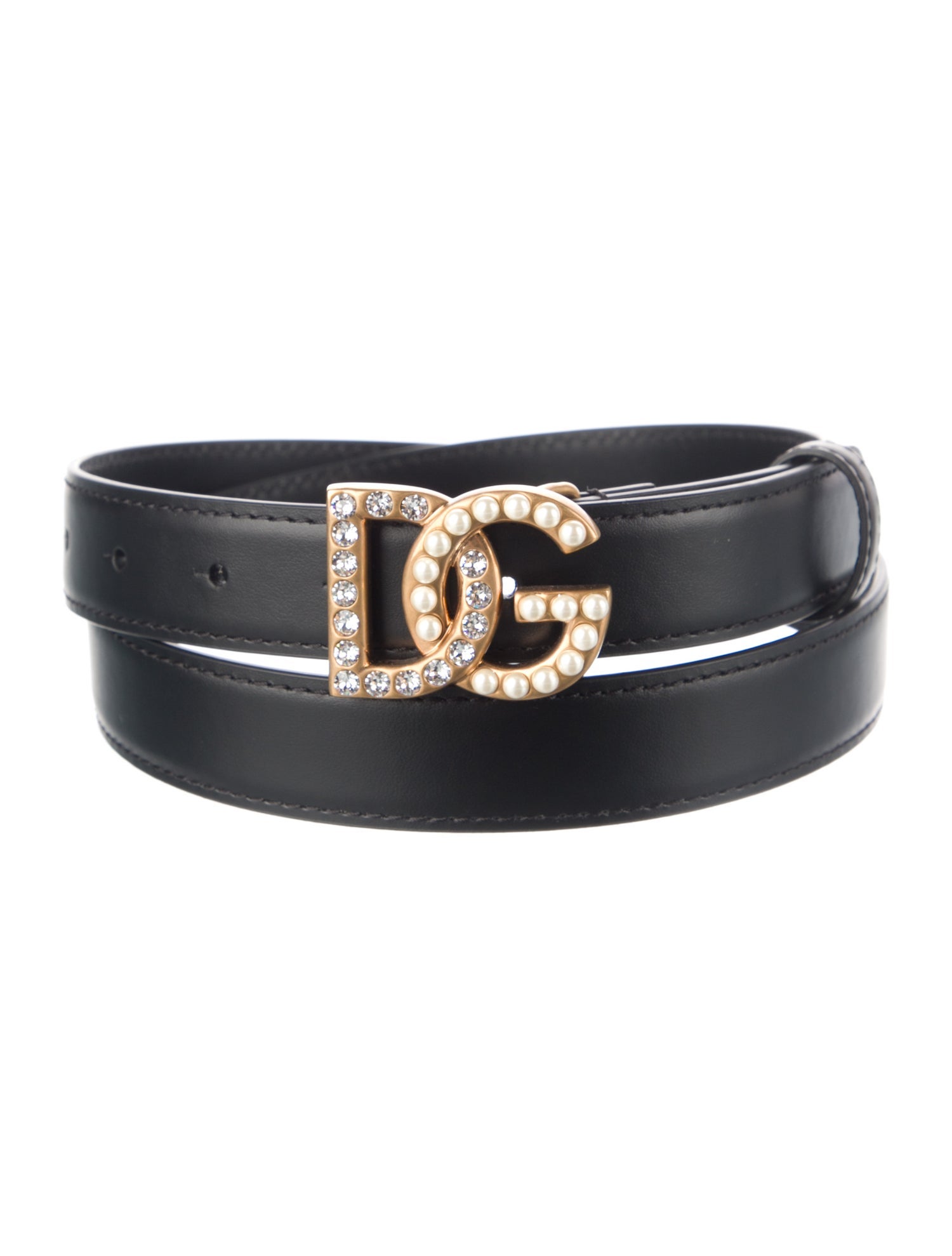 D&G Skinny Leather Belt