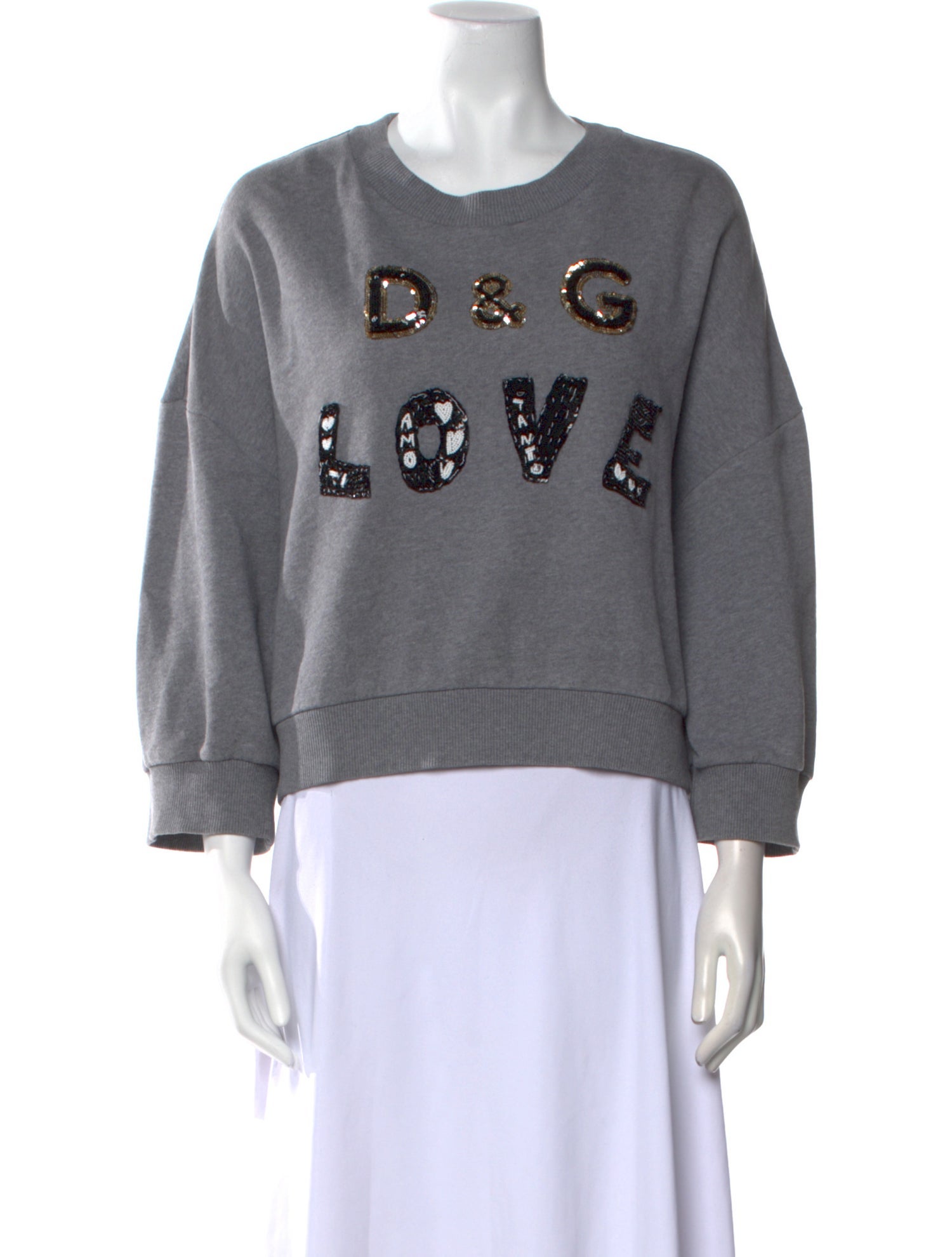 Dolce & Gabbana Graphic Print Scoop Neck Sweater