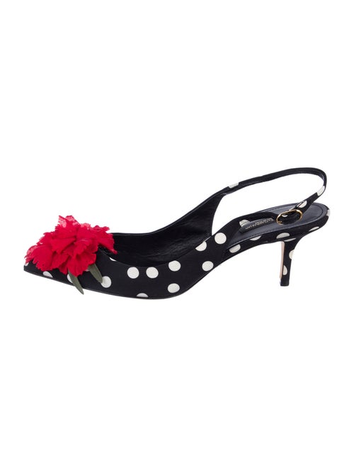 Dolce & Gabbana Polka Dot Print Slingback Pumps