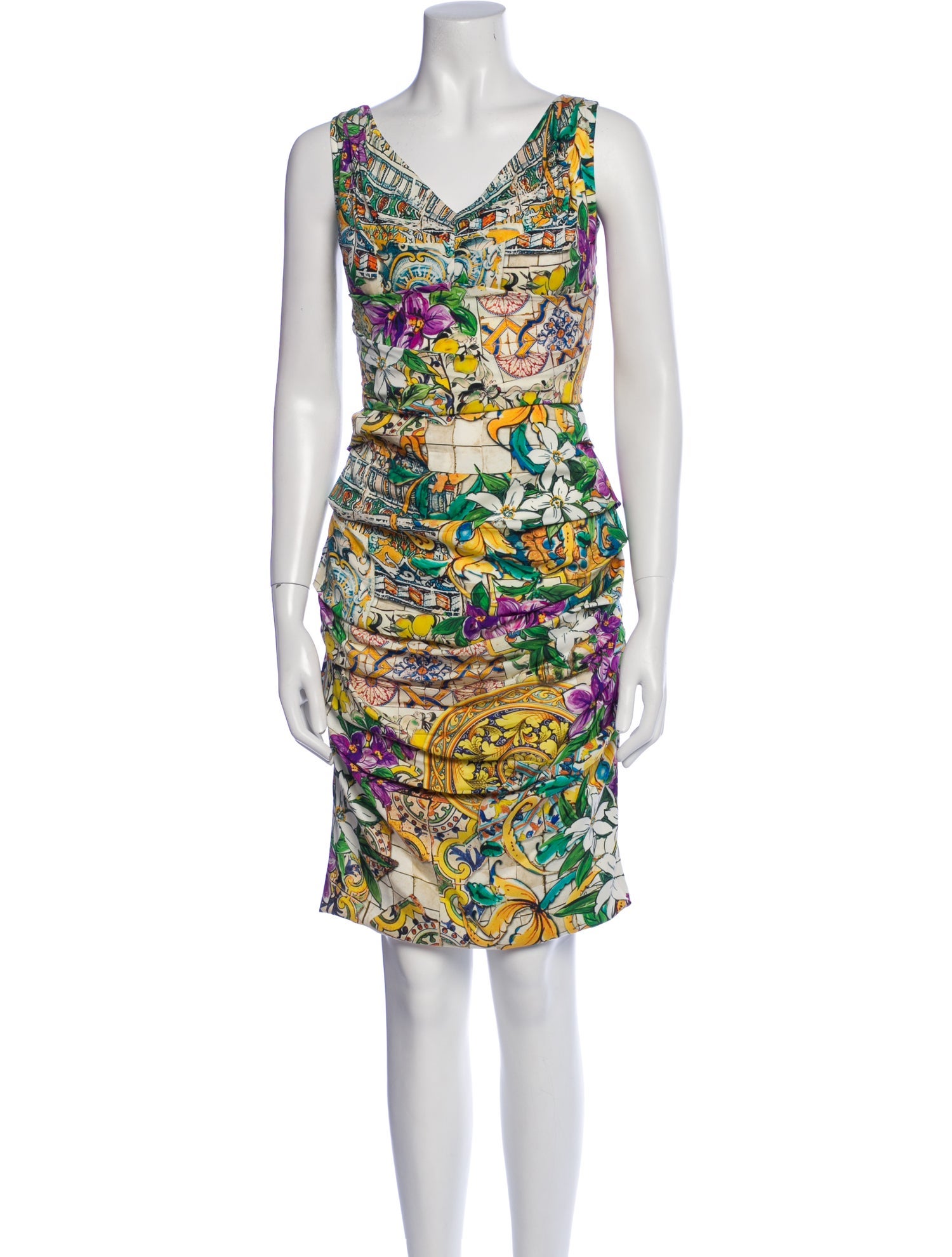 Dolce & Gabbana Silk Knee-Length Dress