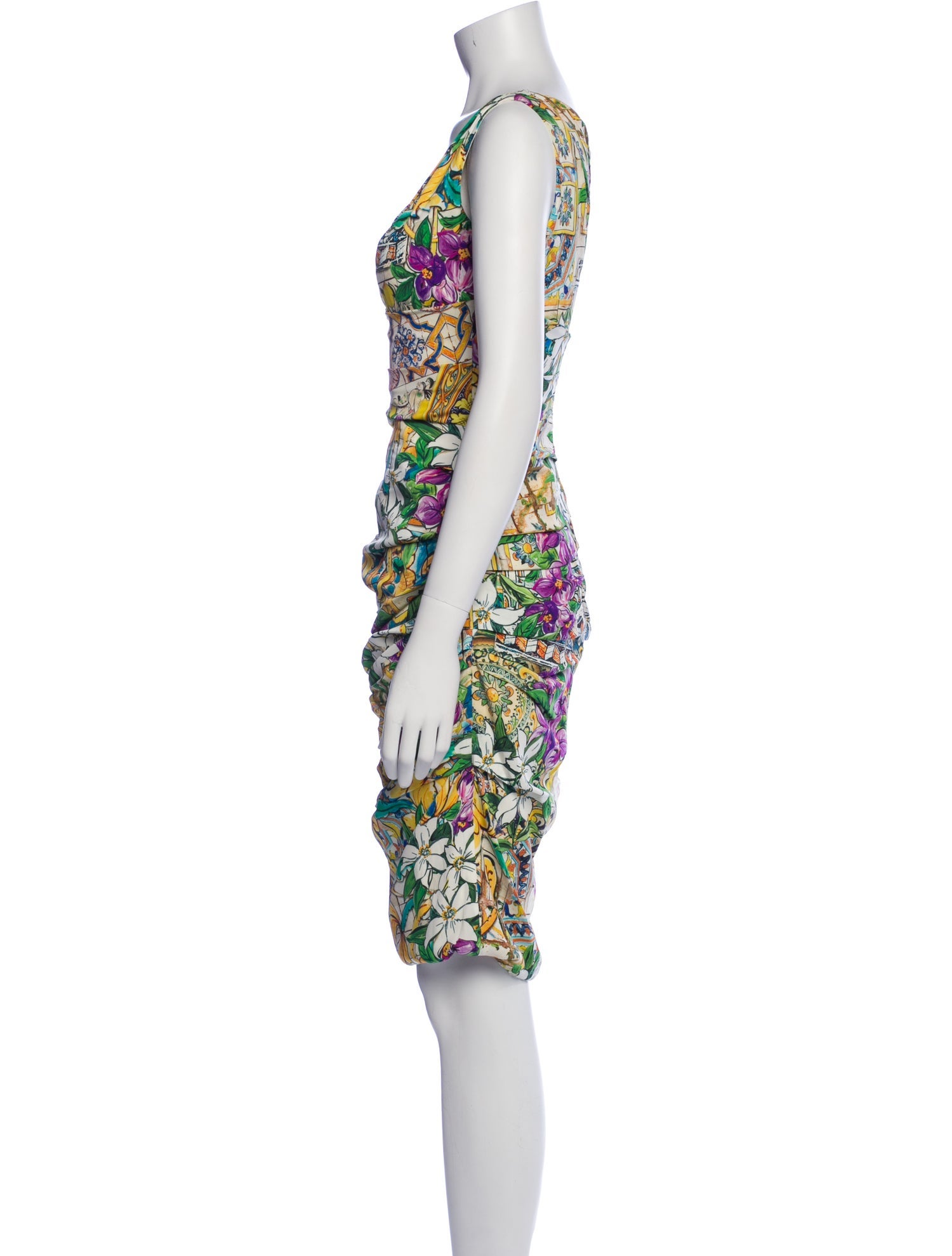 Dolce & Gabbana Silk Knee-Length Dress