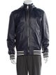 Dolce & Gabbana Lamb Leather Striped Bomber Jacket