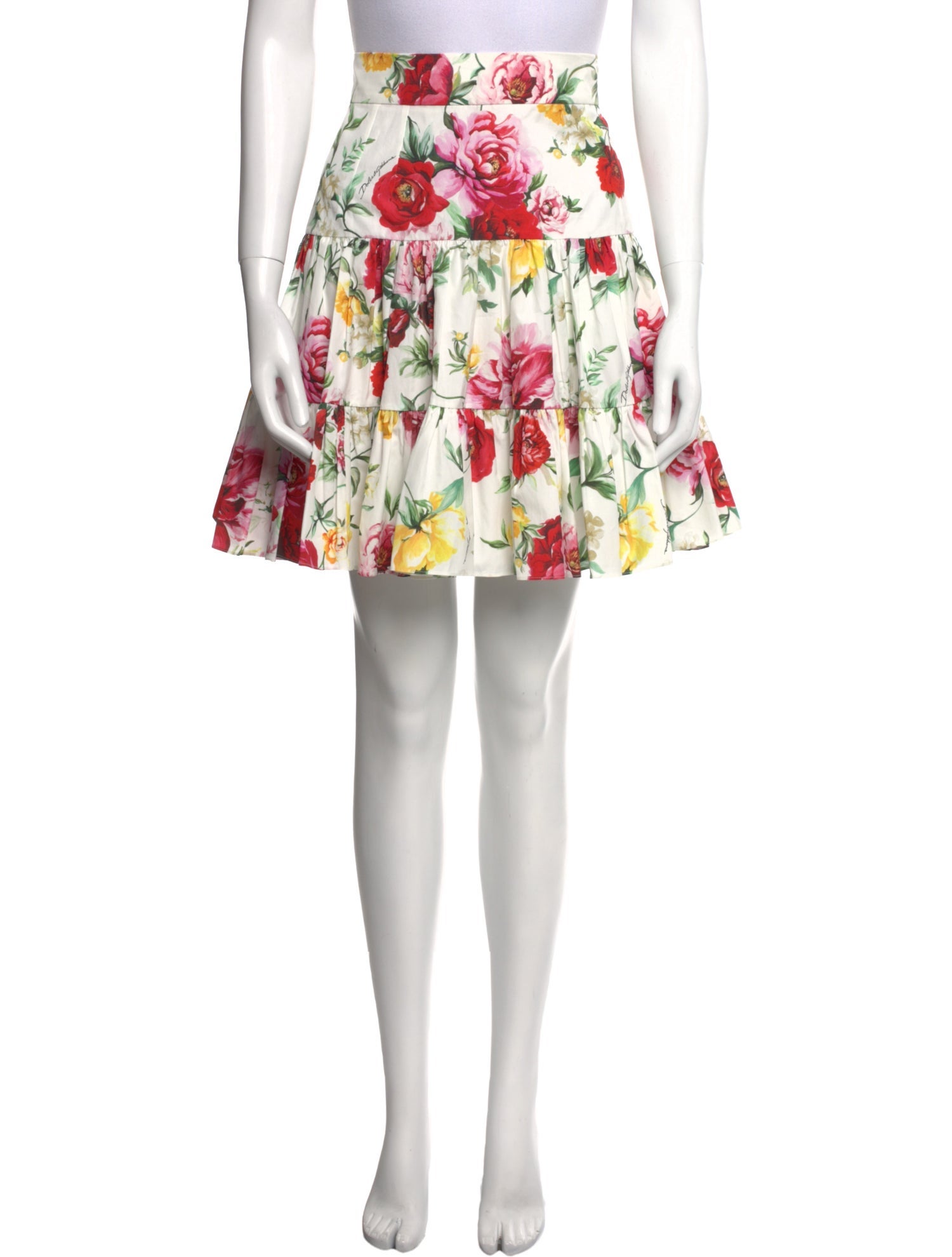 Dolce & Gabbana Floral Print Mini Skirt w/ Tags