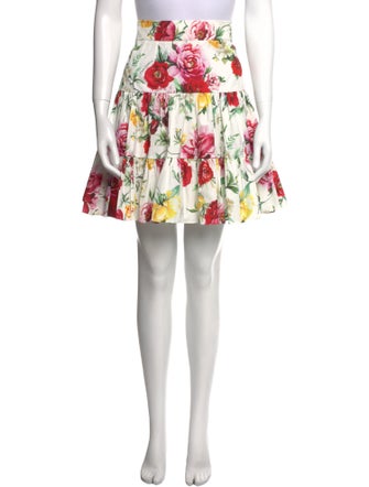 Dolce & Gabbana Floral Print Mini Skirt w/ Tags