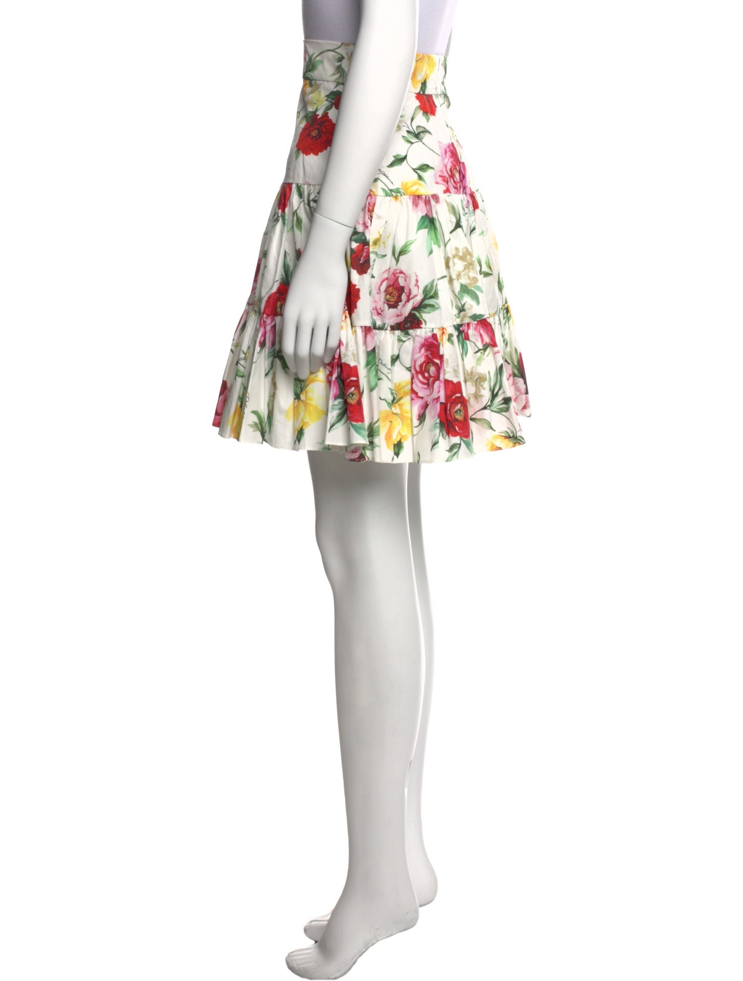 Dolce & Gabbana Floral Print Mini Skirt w/ Tags