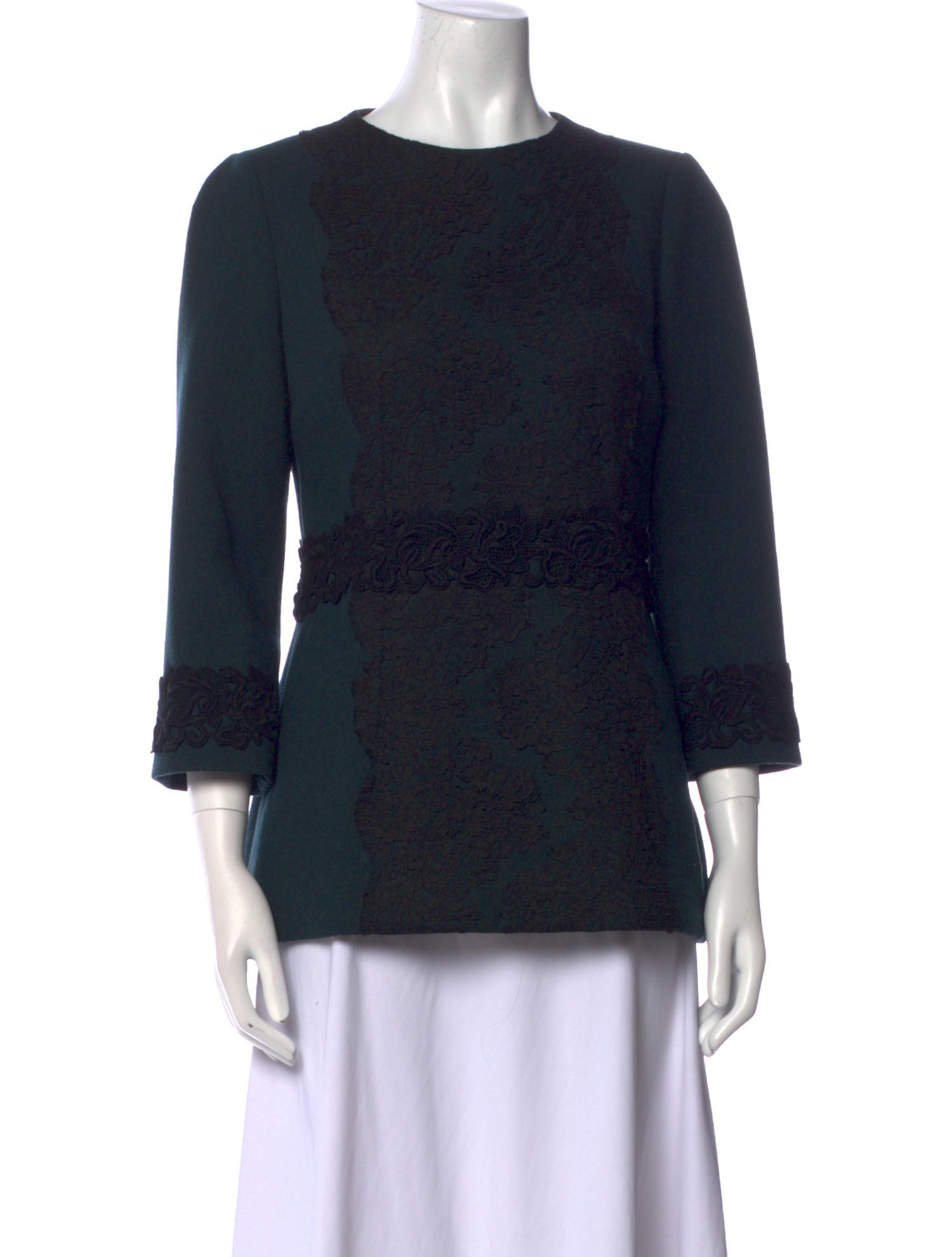 Dolce & Gabbana Virgin Wool Floral Print Sweatshirt