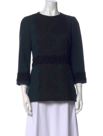 Dolce & Gabbana Virgin Wool Floral Print Sweatshirt