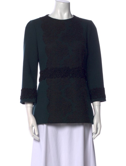 Dolce & Gabbana Virgin Wool Floral Print Sweatshirt