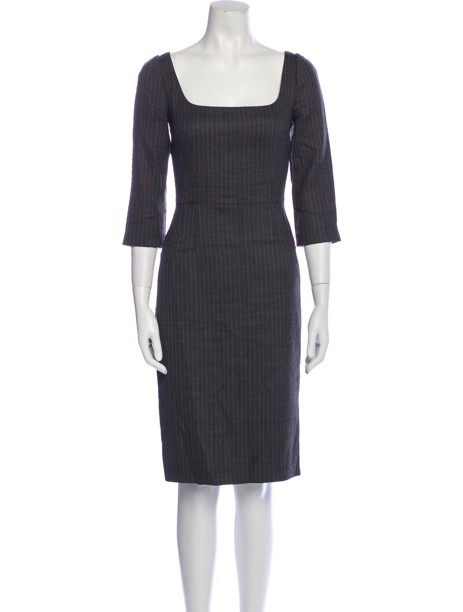 Dolce & Gabbana Virgin Wool Knee-Length Dress
