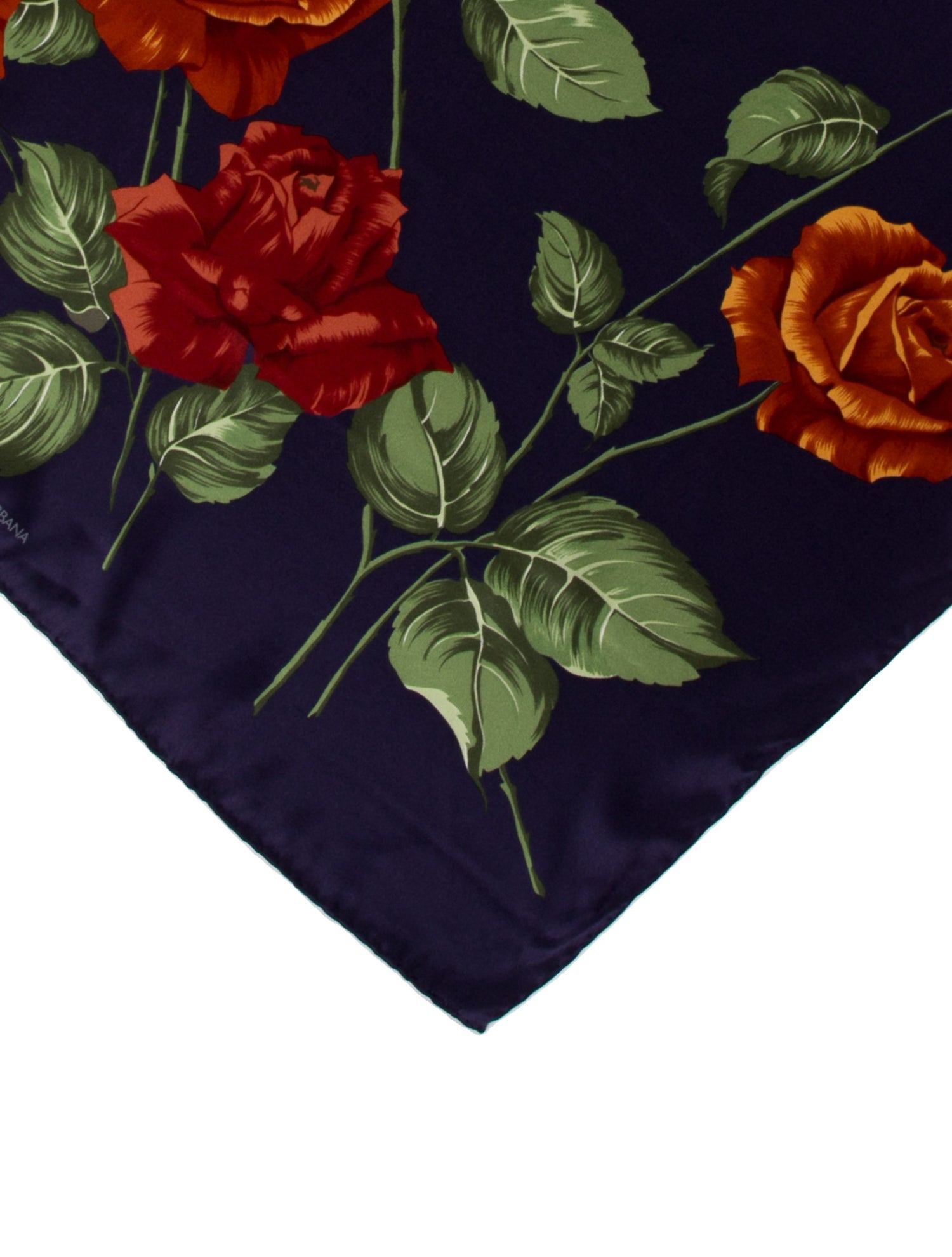 Dolce & Gabbana Silk Floral Print Scarf