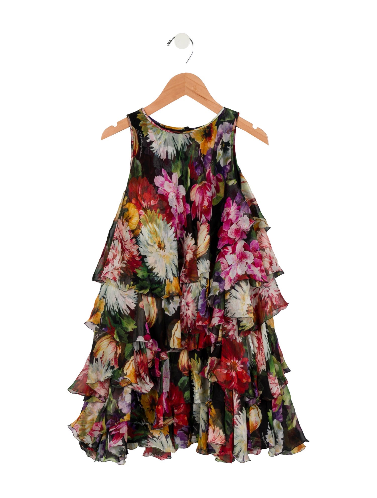 Dolce & Gabbana Toddler Girls' Silk Ruffled Dress