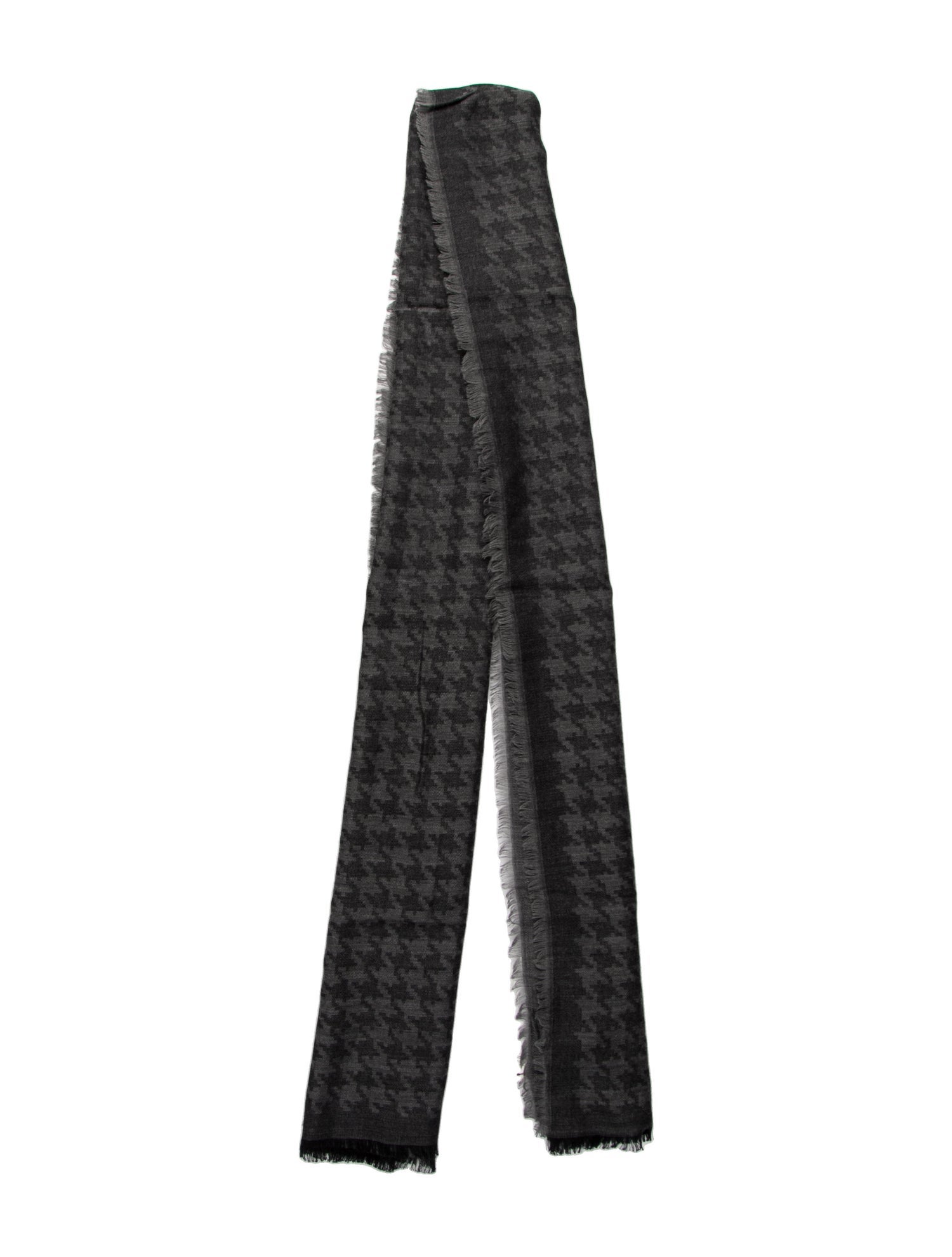 Dolce & Gabbana Wool Houndstooth Print Scarf