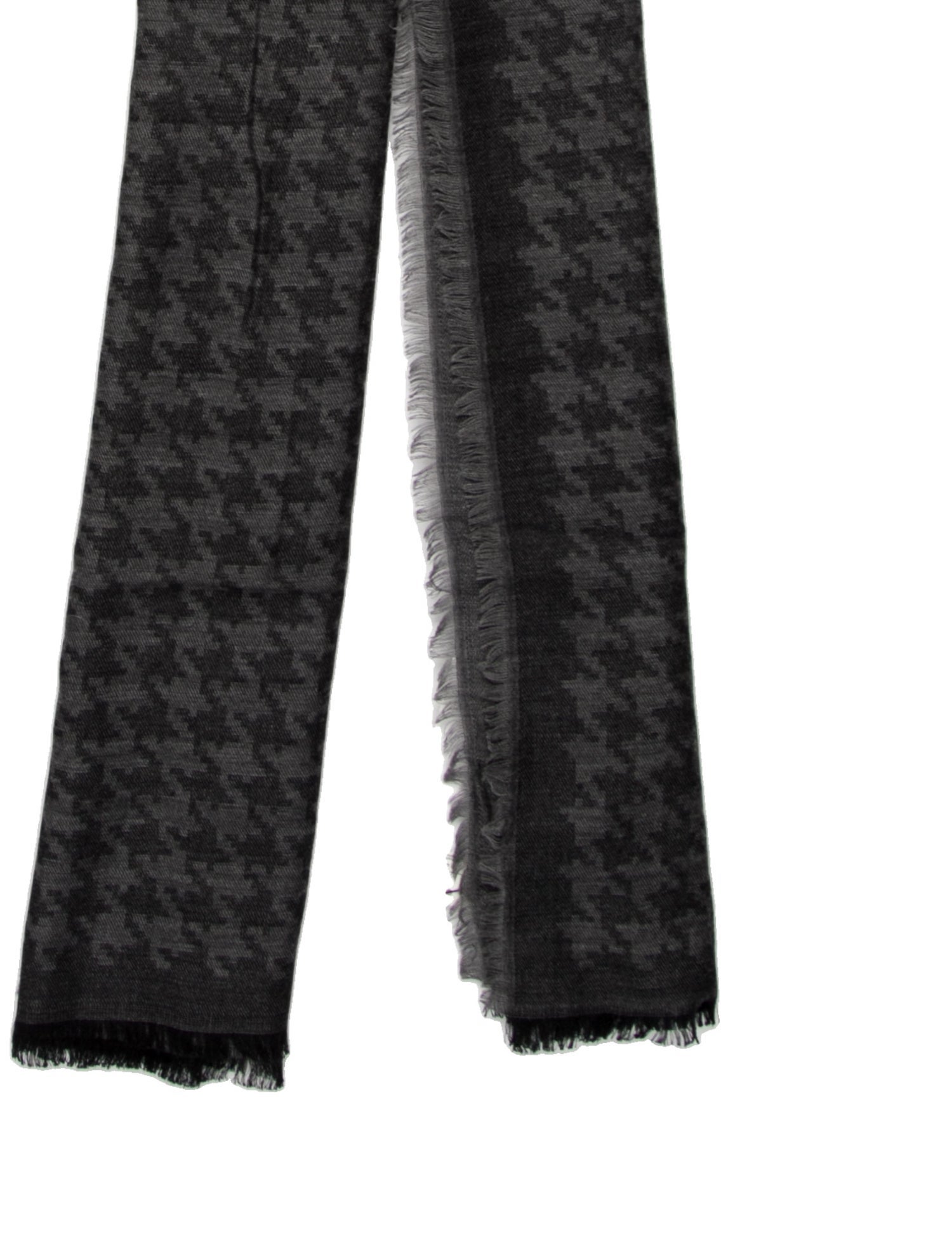 Dolce & Gabbana Wool Houndstooth Print Scarf