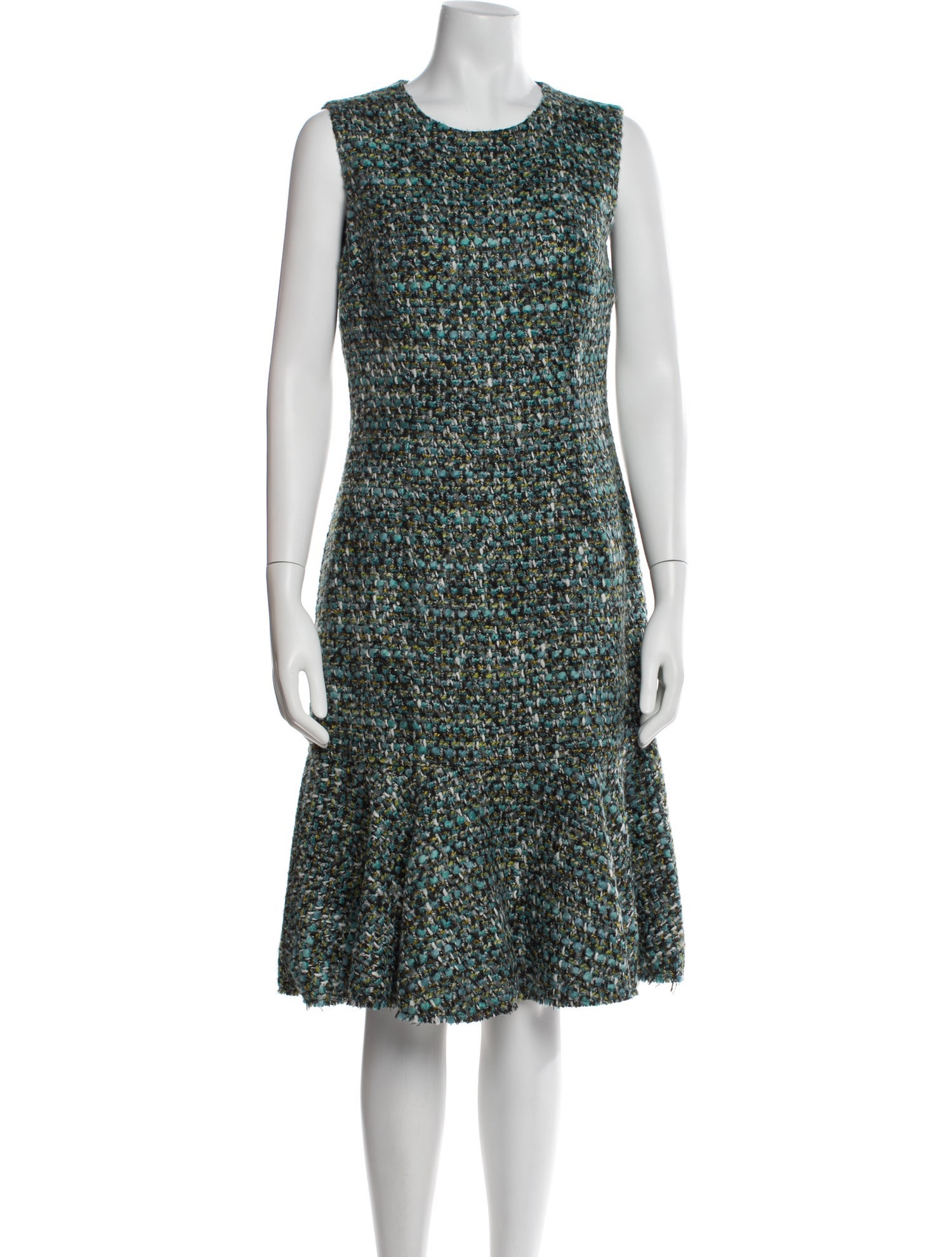 Dolce & Gabbana Tweed Knee-Length Dress w/ Tags