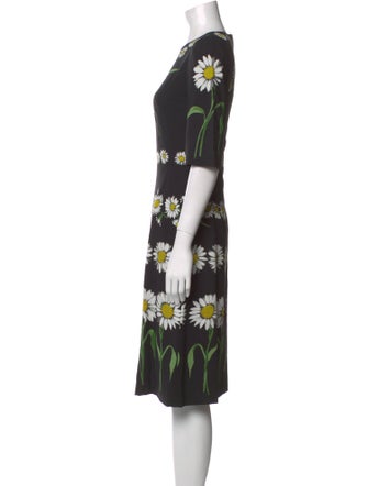 Dolce & Gabbana Floral Print Midi Length Dress