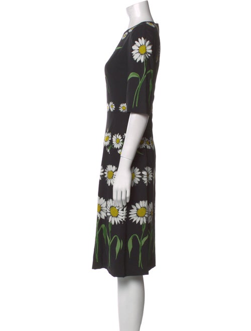 Dolce & Gabbana Floral Print Midi Length Dress