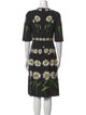 Dolce & Gabbana Floral Print Midi Length Dress