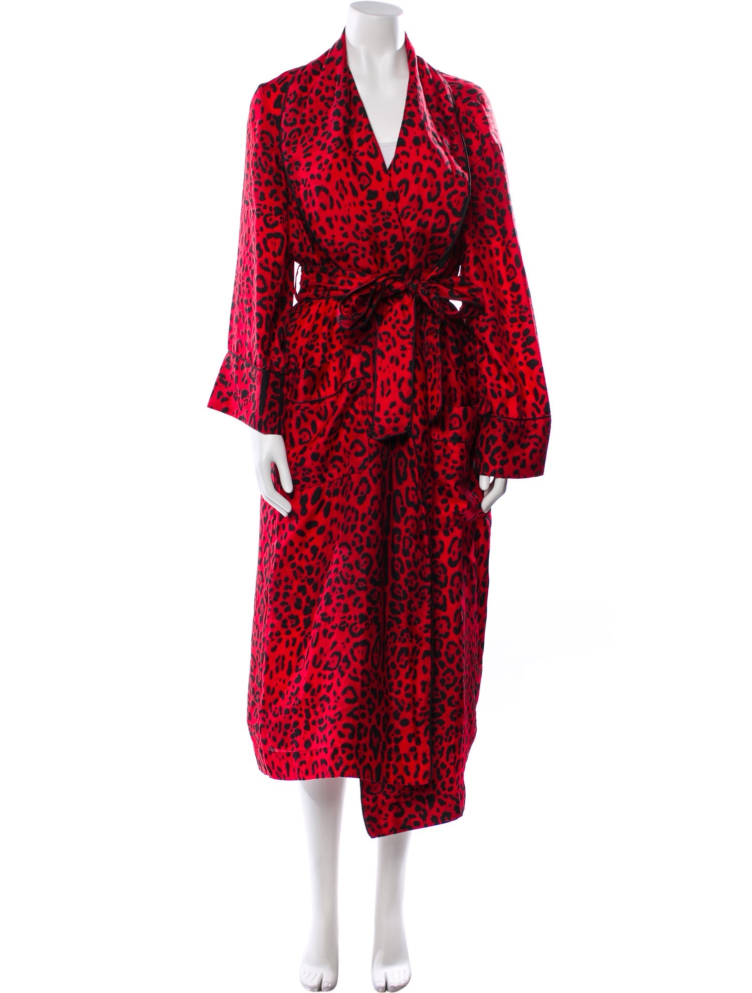 Dolce & Gabbana Silk Animal Print Robe