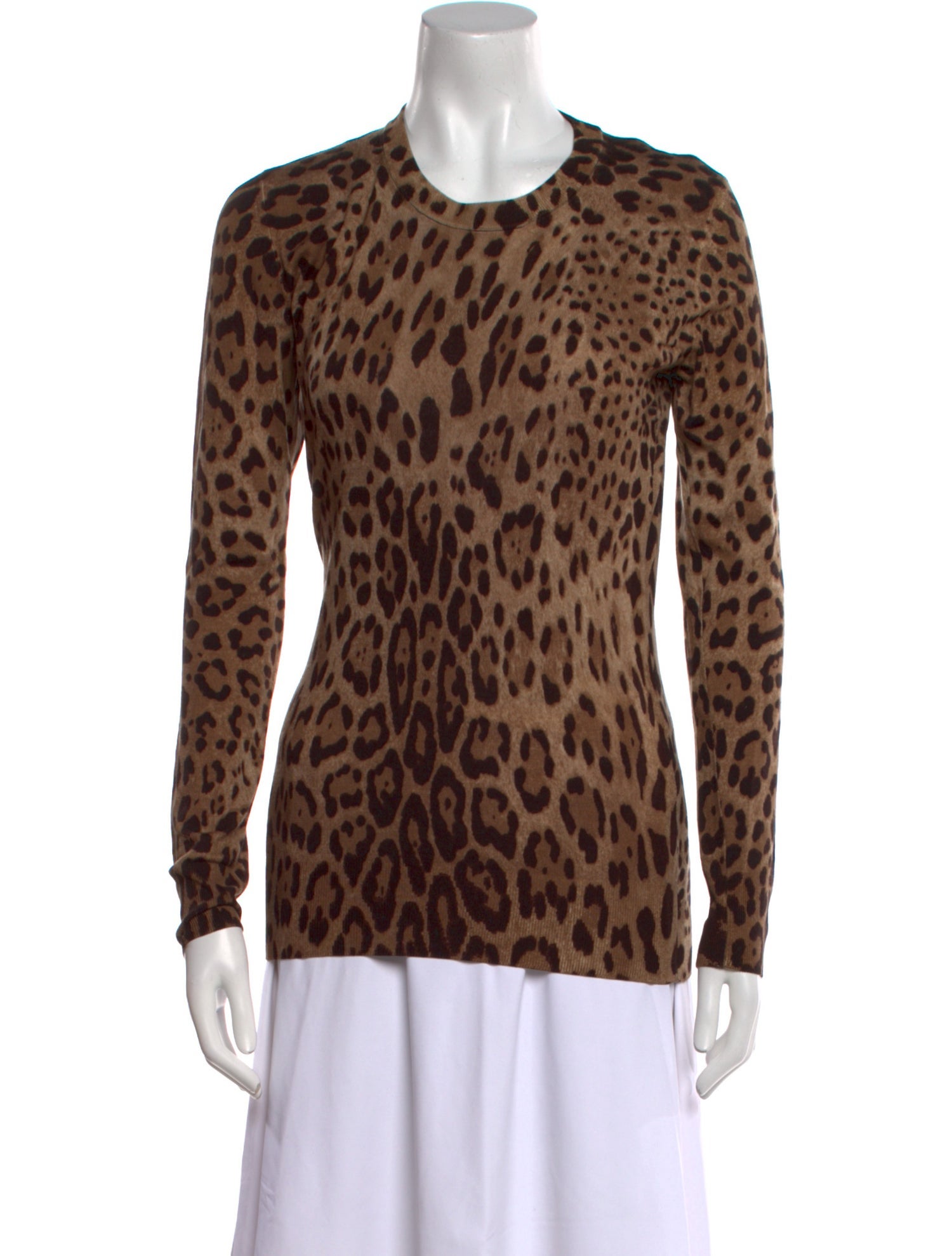 Dolce & Gabbana Virgin Wool Animal Print Sweater