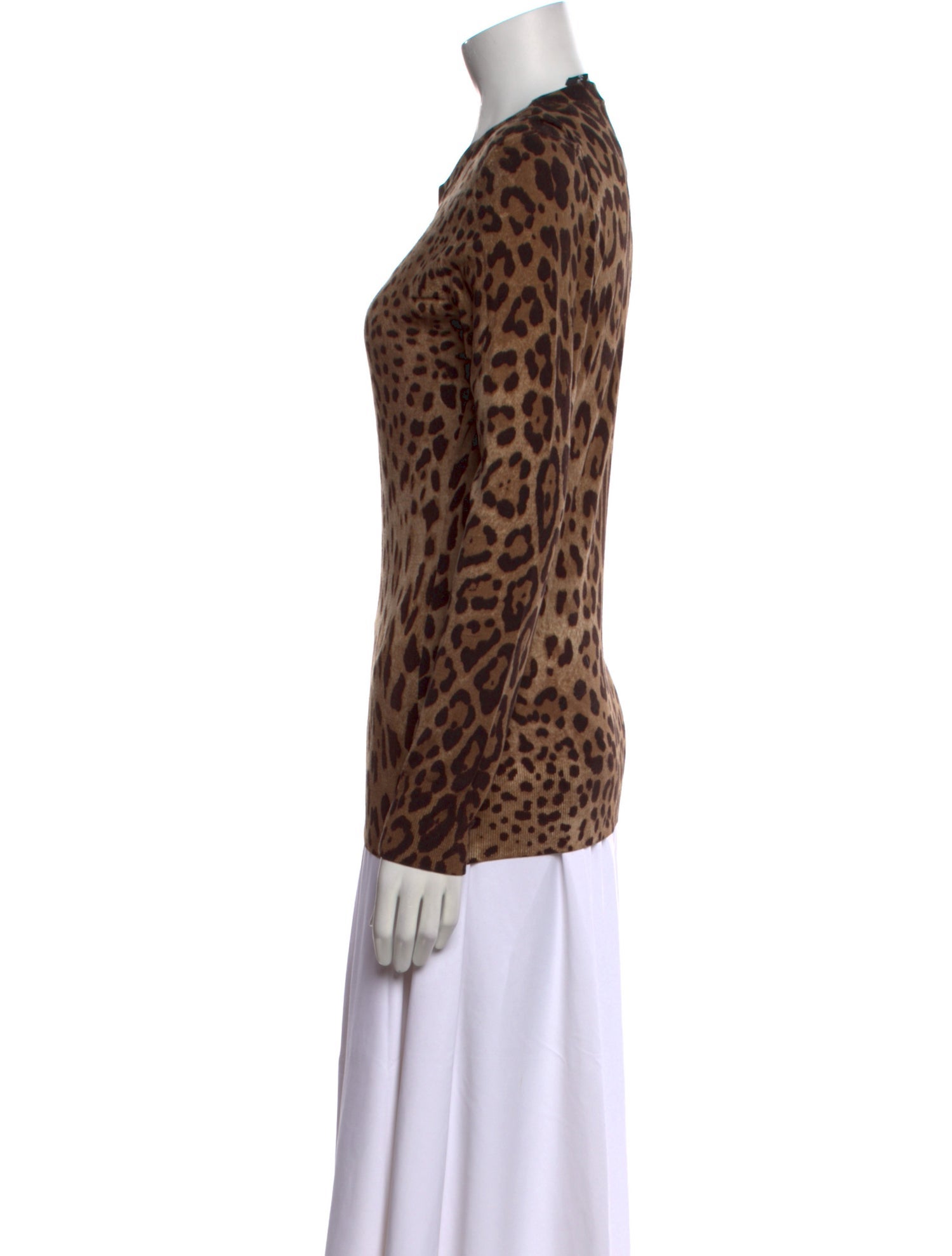 Dolce & Gabbana Virgin Wool Animal Print Sweater