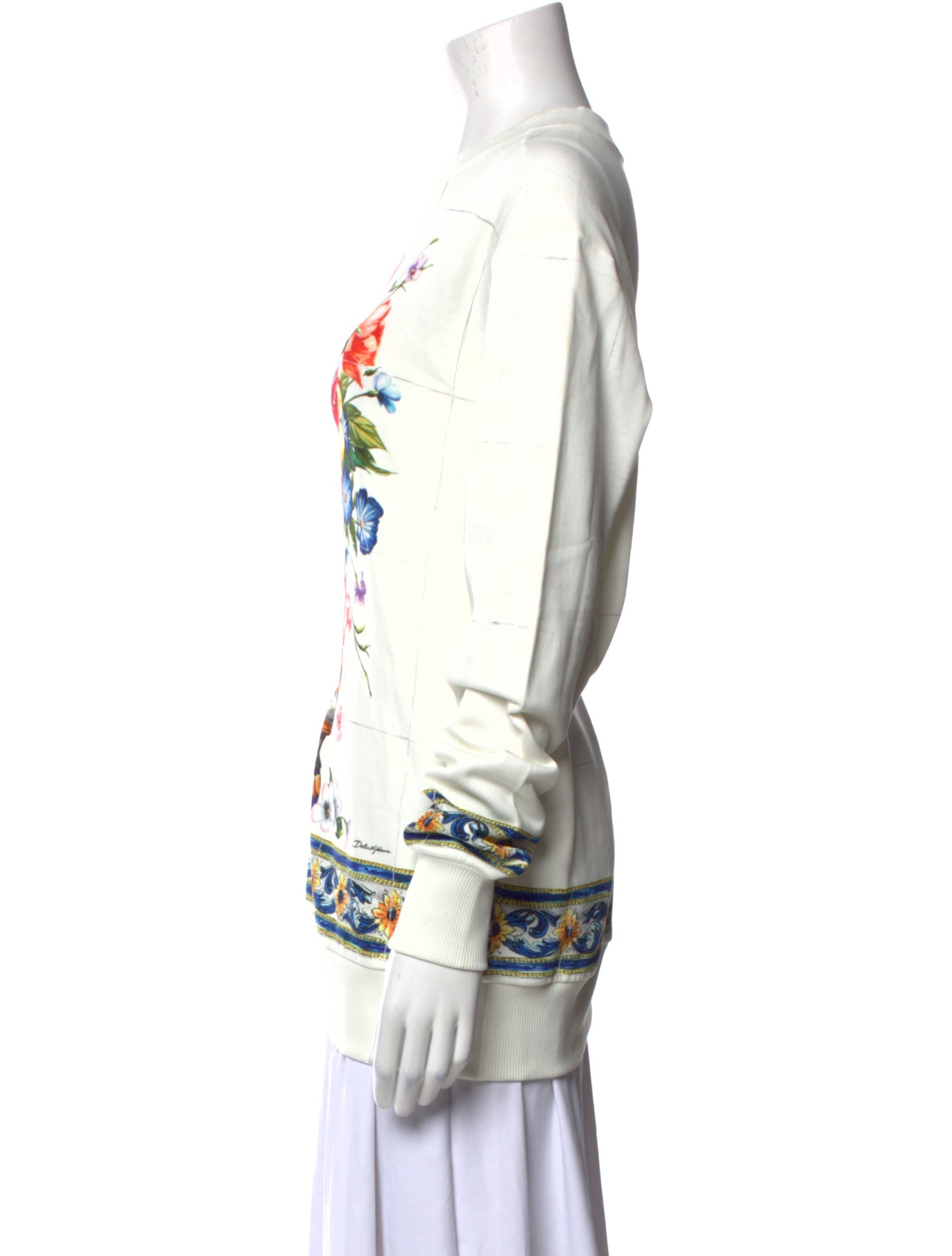 Dolce & Gabbana Graphic Print Scoop Neck Sweatshirt