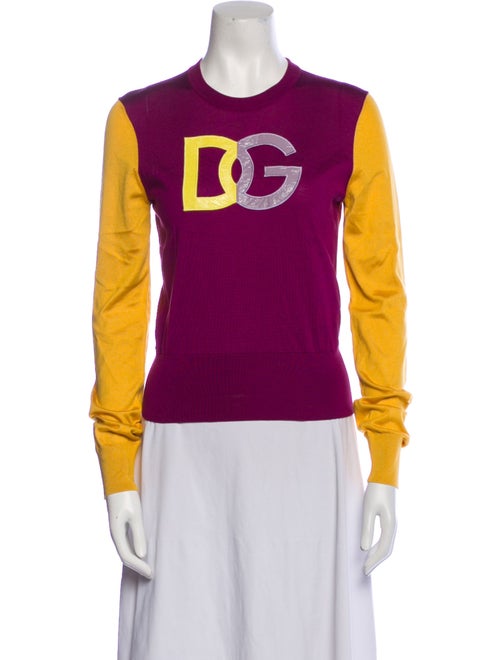 Dolce & Gabbana Silk Graphic Print Sweater