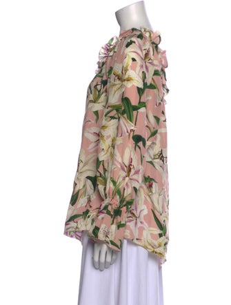 Dolce & Gabbana Silk Floral Print Blouse
